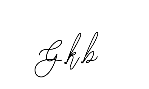 How to make G.k.b signature? Bearetta-2O07w is a professional autograph style. Create handwritten signature for G.k.b name. G.k.b signature style 12 images and pictures png