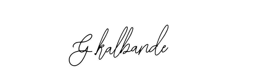 Use a signature maker to create a handwritten signature online. With this signature software, you can design (Bearetta-2O07w) your own signature for name G.kalbande. G.kalbande signature style 12 images and pictures png