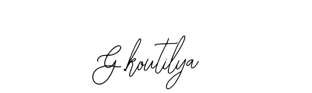 Design your own signature with our free online signature maker. With this signature software, you can create a handwritten (Bearetta-2O07w) signature for name G.koutilya. G.koutilya signature style 12 images and pictures png