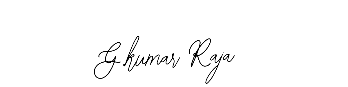 The best way (Bearetta-2O07w) to make a short signature is to pick only two or three words in your name. The name G.kumar Raja include a total of six letters. For converting this name. G.kumar Raja signature style 12 images and pictures png