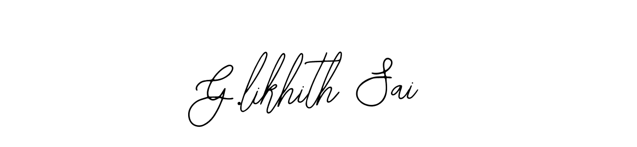 How to make G.likhith Sai signature? Bearetta-2O07w is a professional autograph style. Create handwritten signature for G.likhith Sai name. G.likhith Sai signature style 12 images and pictures png