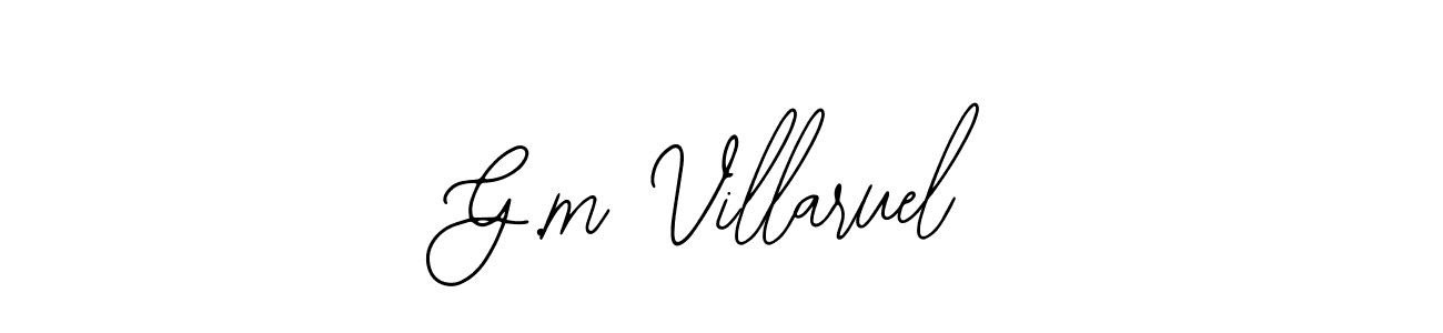 Use a signature maker to create a handwritten signature online. With this signature software, you can design (Bearetta-2O07w) your own signature for name G.m Villaruel. G.m Villaruel signature style 12 images and pictures png