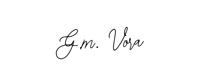 if you are searching for the best signature style for your name G.m. Vora. so please give up your signature search. here we have designed multiple signature styles  using Bearetta-2O07w. G.m. Vora signature style 12 images and pictures png