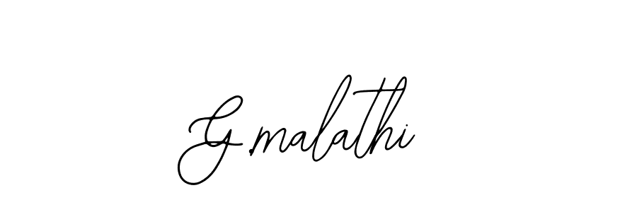 Use a signature maker to create a handwritten signature online. With this signature software, you can design (Bearetta-2O07w) your own signature for name G.malathi. G.malathi signature style 12 images and pictures png