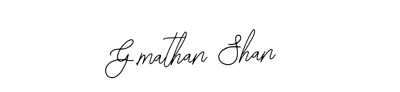 Create a beautiful signature design for name G.mathan Shan. With this signature (Bearetta-2O07w) fonts, you can make a handwritten signature for free. G.mathan Shan signature style 12 images and pictures png