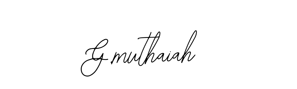 Design your own signature with our free online signature maker. With this signature software, you can create a handwritten (Bearetta-2O07w) signature for name G.muthaiah. G.muthaiah signature style 12 images and pictures png