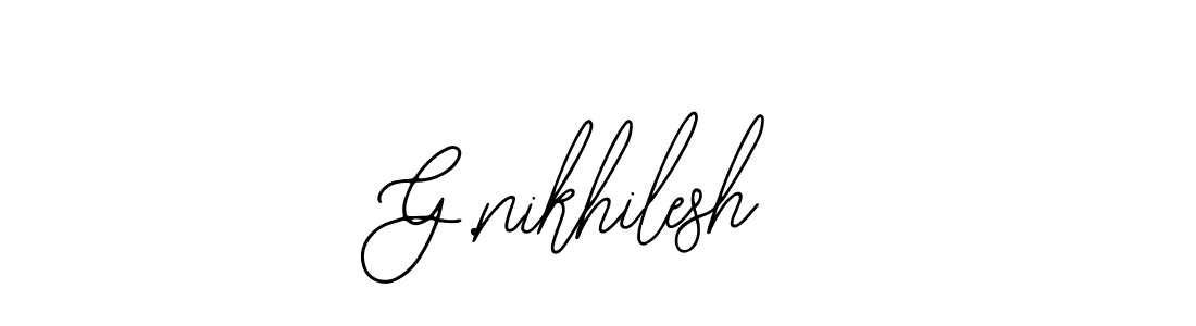 How to make G.nikhilesh signature? Bearetta-2O07w is a professional autograph style. Create handwritten signature for G.nikhilesh name. G.nikhilesh signature style 12 images and pictures png