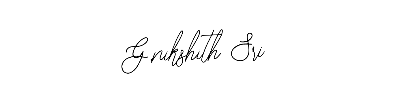 Also we have G.nikshith Sri name is the best signature style. Create professional handwritten signature collection using Bearetta-2O07w autograph style. G.nikshith Sri signature style 12 images and pictures png