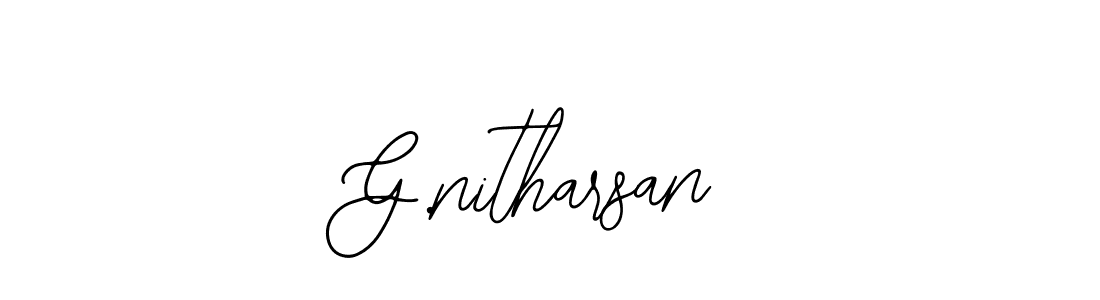 if you are searching for the best signature style for your name G.nitharsan. so please give up your signature search. here we have designed multiple signature styles  using Bearetta-2O07w. G.nitharsan signature style 12 images and pictures png