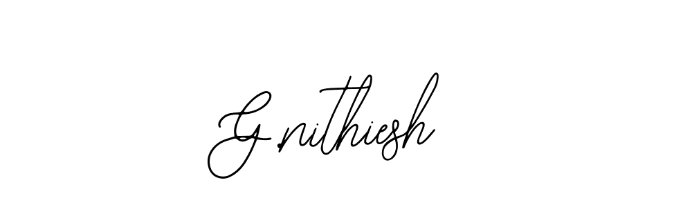 if you are searching for the best signature style for your name G.nithiesh. so please give up your signature search. here we have designed multiple signature styles  using Bearetta-2O07w. G.nithiesh signature style 12 images and pictures png