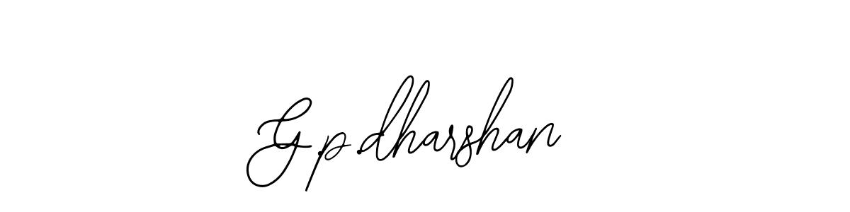 How to make G.p.dharshan name signature. Use Bearetta-2O07w style for creating short signs online. This is the latest handwritten sign. G.p.dharshan signature style 12 images and pictures png