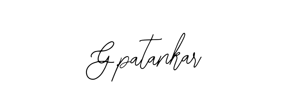 Design your own signature with our free online signature maker. With this signature software, you can create a handwritten (Bearetta-2O07w) signature for name G.patankar. G.patankar signature style 12 images and pictures png
