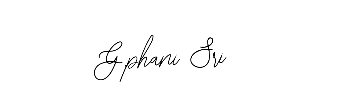 Create a beautiful signature design for name G.phani Sri. With this signature (Bearetta-2O07w) fonts, you can make a handwritten signature for free. G.phani Sri signature style 12 images and pictures png