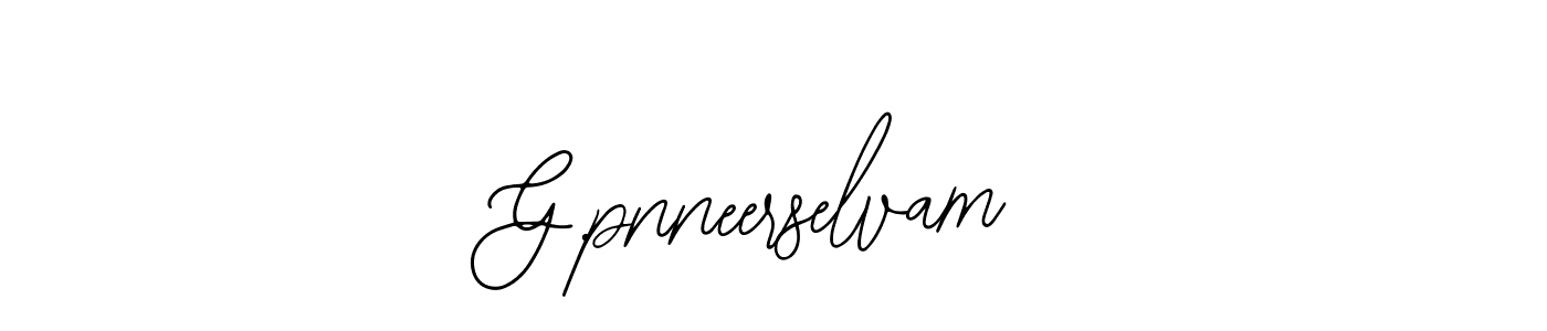Also we have G.pnneerselvam name is the best signature style. Create professional handwritten signature collection using Bearetta-2O07w autograph style. G.pnneerselvam signature style 12 images and pictures png