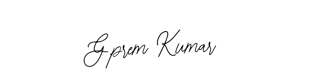 if you are searching for the best signature style for your name G.prem Kumar. so please give up your signature search. here we have designed multiple signature styles  using Bearetta-2O07w. G.prem Kumar signature style 12 images and pictures png