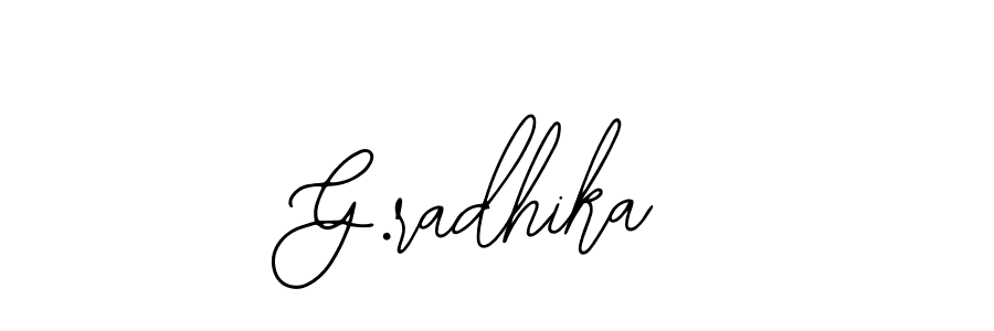 Bearetta-2O07w is a professional signature style that is perfect for those who want to add a touch of class to their signature. It is also a great choice for those who want to make their signature more unique. Get G.radhika name to fancy signature for free. G.radhika signature style 12 images and pictures png