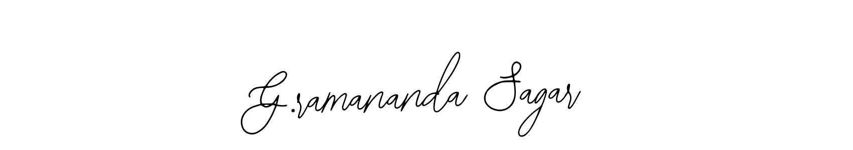 How to make G.ramananda Sagar name signature. Use Bearetta-2O07w style for creating short signs online. This is the latest handwritten sign. G.ramananda Sagar signature style 12 images and pictures png