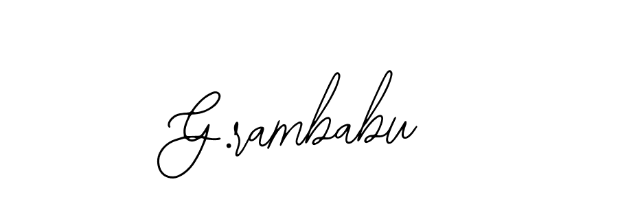 Also You can easily find your signature by using the search form. We will create G.rambabu name handwritten signature images for you free of cost using Bearetta-2O07w sign style. G.rambabu signature style 12 images and pictures png