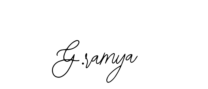 Also we have G.ramya name is the best signature style. Create professional handwritten signature collection using Bearetta-2O07w autograph style. G.ramya signature style 12 images and pictures png