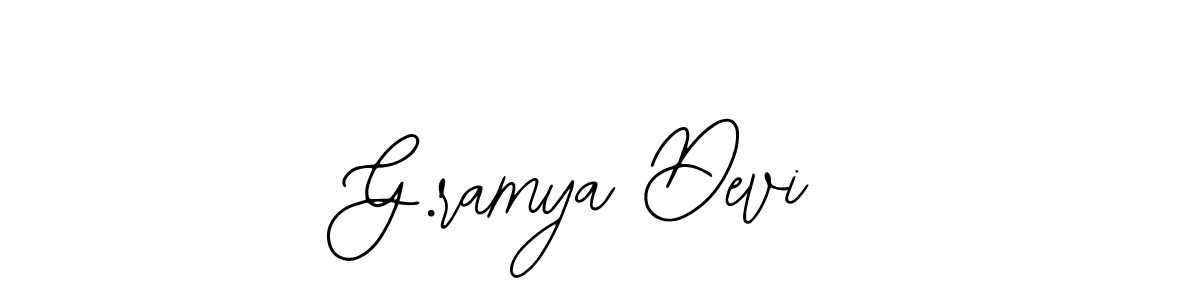 Design your own signature with our free online signature maker. With this signature software, you can create a handwritten (Bearetta-2O07w) signature for name G.ramya Devi. G.ramya Devi signature style 12 images and pictures png