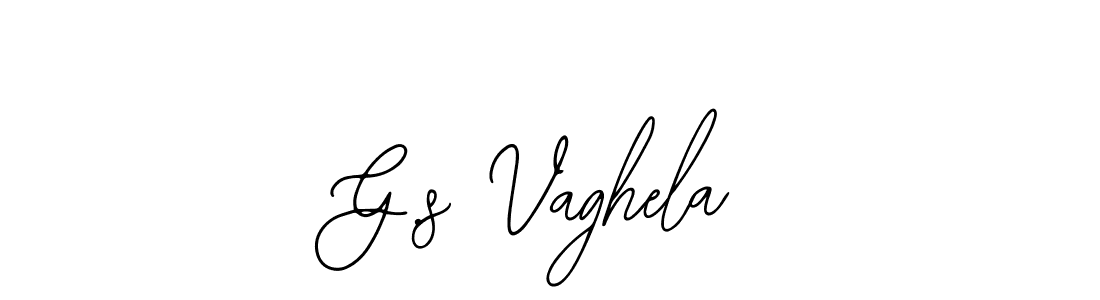 The best way (Bearetta-2O07w) to make a short signature is to pick only two or three words in your name. The name G.s Vaghela include a total of six letters. For converting this name. G.s Vaghela signature style 12 images and pictures png