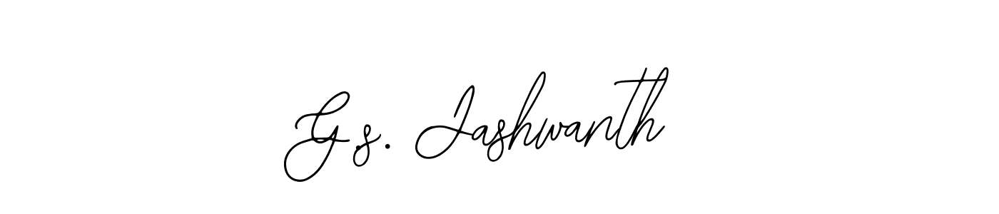 Use a signature maker to create a handwritten signature online. With this signature software, you can design (Bearetta-2O07w) your own signature for name G.s. Jashwanth. G.s. Jashwanth signature style 12 images and pictures png