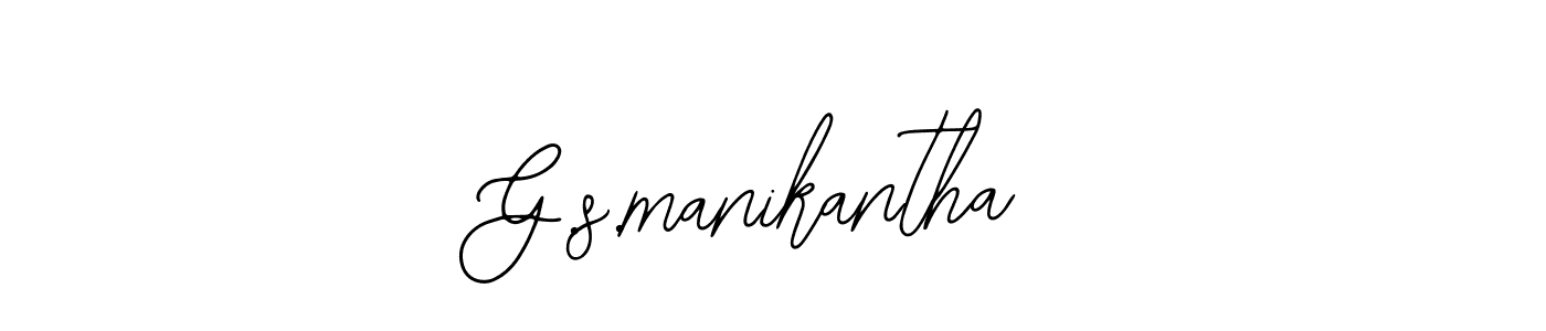 Use a signature maker to create a handwritten signature online. With this signature software, you can design (Bearetta-2O07w) your own signature for name G.s.manikantha. G.s.manikantha signature style 12 images and pictures png