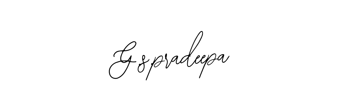 Also we have G.s.pradeepa name is the best signature style. Create professional handwritten signature collection using Bearetta-2O07w autograph style. G.s.pradeepa signature style 12 images and pictures png