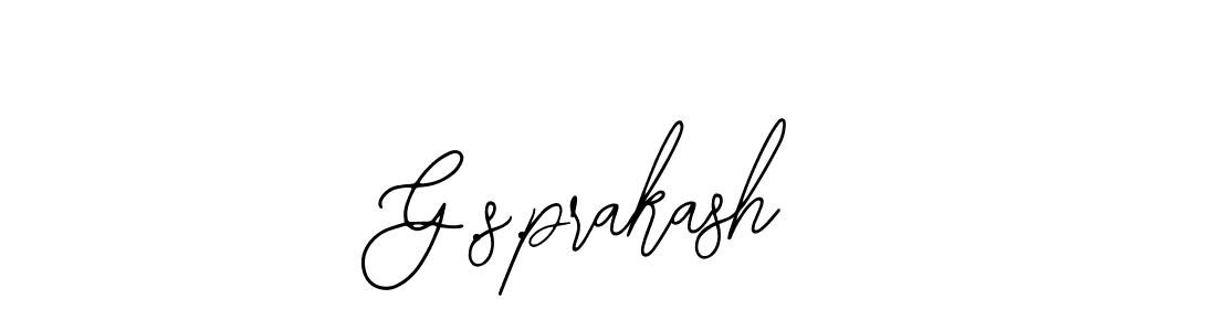 How to make G.s.prakash name signature. Use Bearetta-2O07w style for creating short signs online. This is the latest handwritten sign. G.s.prakash signature style 12 images and pictures png