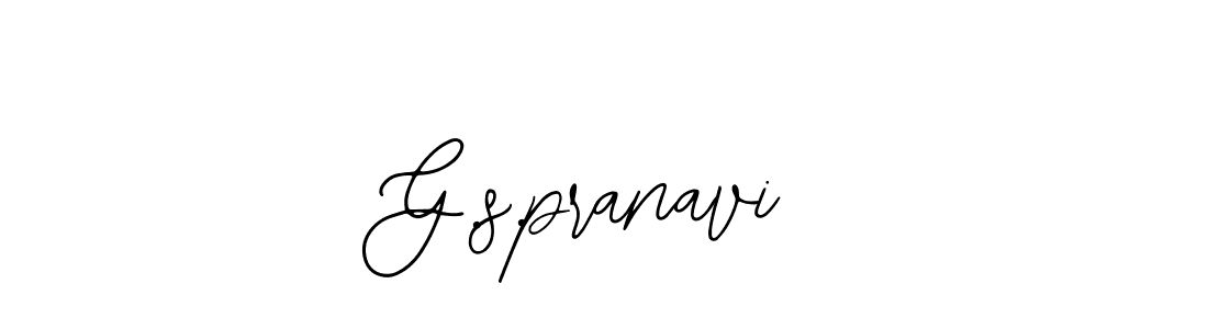 How to make G.s.pranavi signature? Bearetta-2O07w is a professional autograph style. Create handwritten signature for G.s.pranavi name. G.s.pranavi signature style 12 images and pictures png