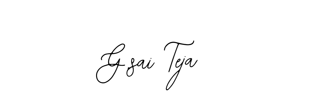 Design your own signature with our free online signature maker. With this signature software, you can create a handwritten (Bearetta-2O07w) signature for name G.sai Teja. G.sai Teja signature style 12 images and pictures png