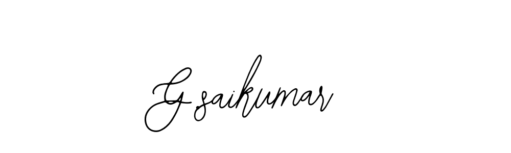 G.saikumar stylish signature style. Best Handwritten Sign (Bearetta-2O07w) for my name. Handwritten Signature Collection Ideas for my name G.saikumar. G.saikumar signature style 12 images and pictures png