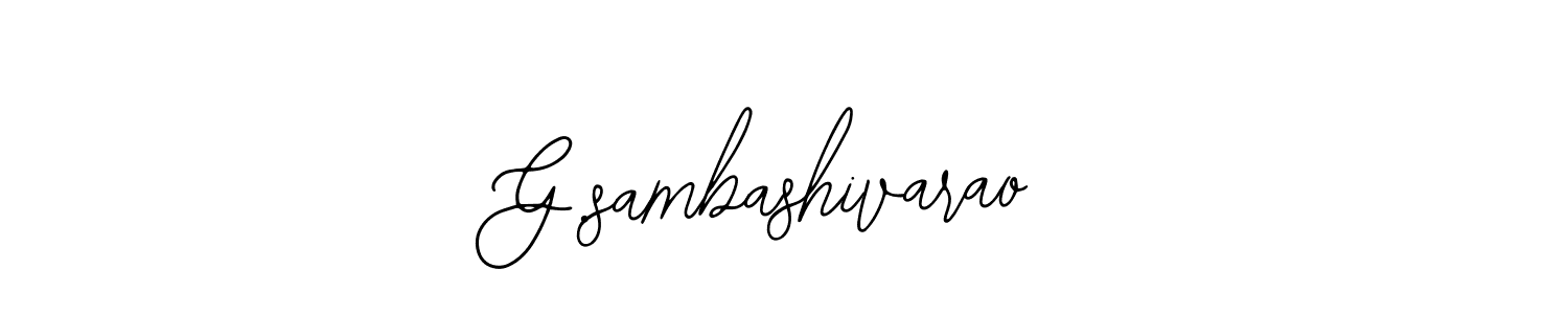 You should practise on your own different ways (Bearetta-2O07w) to write your name (G.sambashivarao) in signature. don't let someone else do it for you. G.sambashivarao signature style 12 images and pictures png