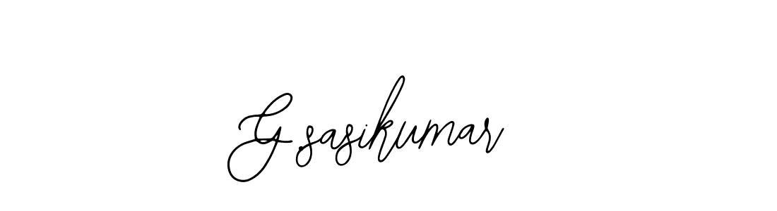 How to make G.sasikumar name signature. Use Bearetta-2O07w style for creating short signs online. This is the latest handwritten sign. G.sasikumar signature style 12 images and pictures png