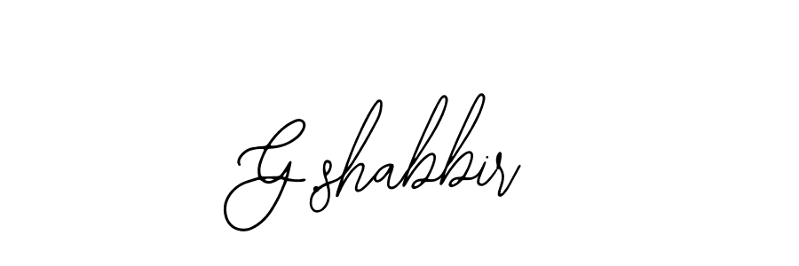 You should practise on your own different ways (Bearetta-2O07w) to write your name (G.shabbir) in signature. don't let someone else do it for you. G.shabbir signature style 12 images and pictures png