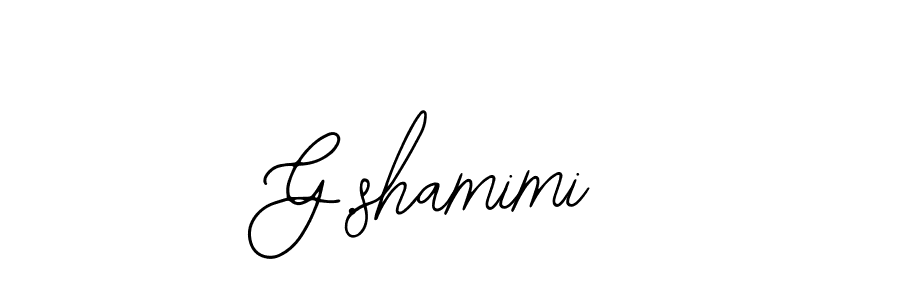 You should practise on your own different ways (Bearetta-2O07w) to write your name (G.shamimi) in signature. don't let someone else do it for you. G.shamimi signature style 12 images and pictures png