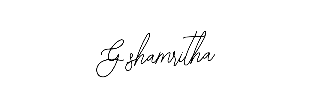 Use a signature maker to create a handwritten signature online. With this signature software, you can design (Bearetta-2O07w) your own signature for name G.shamritha. G.shamritha signature style 12 images and pictures png