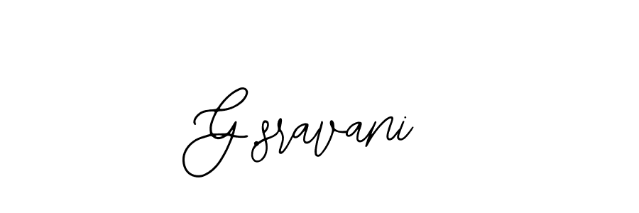 How to make G.sravani name signature. Use Bearetta-2O07w style for creating short signs online. This is the latest handwritten sign. G.sravani signature style 12 images and pictures png