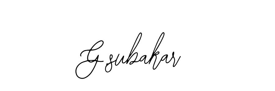 Also You can easily find your signature by using the search form. We will create G.subakar name handwritten signature images for you free of cost using Bearetta-2O07w sign style. G.subakar signature style 12 images and pictures png