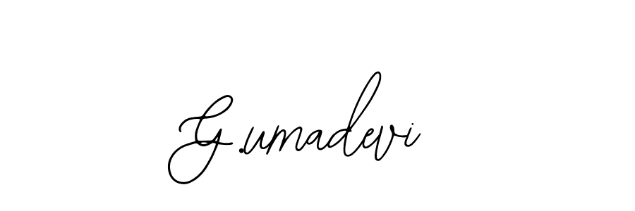 if you are searching for the best signature style for your name G.umadevi. so please give up your signature search. here we have designed multiple signature styles  using Bearetta-2O07w. G.umadevi signature style 12 images and pictures png