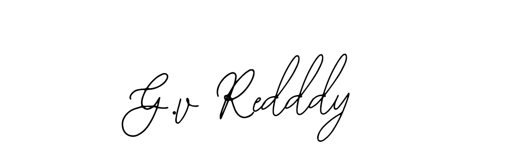 Create a beautiful signature design for name G.v Redddy. With this signature (Bearetta-2O07w) fonts, you can make a handwritten signature for free. G.v Redddy signature style 12 images and pictures png