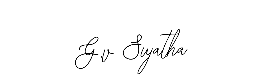 How to make G.v Sujatha signature? Bearetta-2O07w is a professional autograph style. Create handwritten signature for G.v Sujatha name. G.v Sujatha signature style 12 images and pictures png