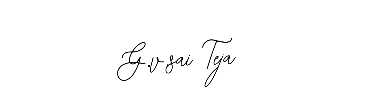 if you are searching for the best signature style for your name G.v.sai Teja. so please give up your signature search. here we have designed multiple signature styles  using Bearetta-2O07w. G.v.sai Teja signature style 12 images and pictures png
