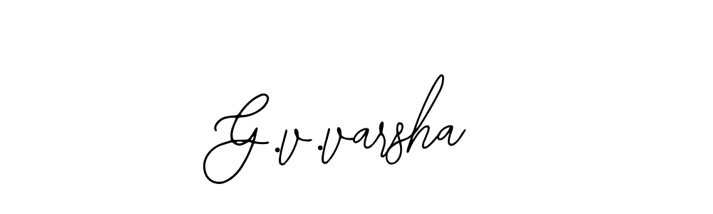 The best way (Bearetta-2O07w) to make a short signature is to pick only two or three words in your name. The name G.v.varsha include a total of six letters. For converting this name. G.v.varsha signature style 12 images and pictures png