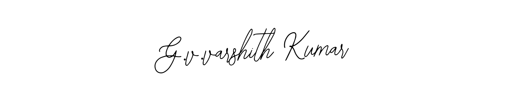 How to make G.v.varshith Kumar name signature. Use Bearetta-2O07w style for creating short signs online. This is the latest handwritten sign. G.v.varshith Kumar signature style 12 images and pictures png