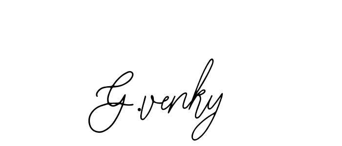 Design your own signature with our free online signature maker. With this signature software, you can create a handwritten (Bearetta-2O07w) signature for name G.venky. G.venky signature style 12 images and pictures png