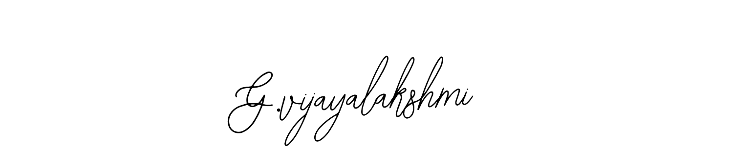 How to make G.vijayalakshmi name signature. Use Bearetta-2O07w style for creating short signs online. This is the latest handwritten sign. G.vijayalakshmi signature style 12 images and pictures png