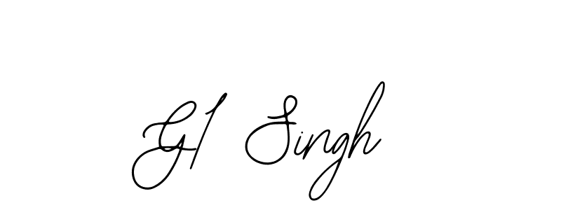 How to make G1 Singh name signature. Use Bearetta-2O07w style for creating short signs online. This is the latest handwritten sign. G1 Singh signature style 12 images and pictures png