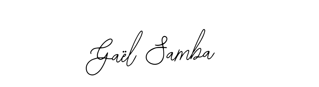 How to make Gaël Samba name signature. Use Bearetta-2O07w style for creating short signs online. This is the latest handwritten sign. Gaël Samba signature style 12 images and pictures png