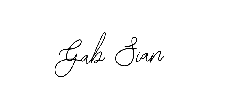 How to make Gab Sian name signature. Use Bearetta-2O07w style for creating short signs online. This is the latest handwritten sign. Gab Sian signature style 12 images and pictures png